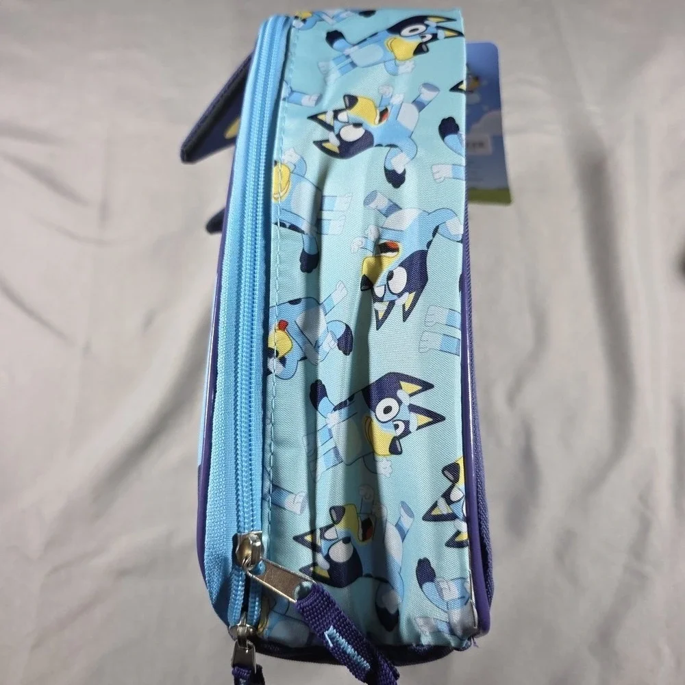 Bluey Insulated Kid's Blue‎ Lunch Bag with Mesh Pocket on Side NEW